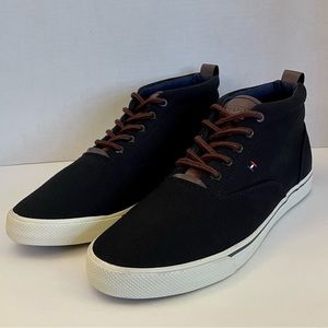 Tommy Hilfiger Men’s Black Canvas Sneakers